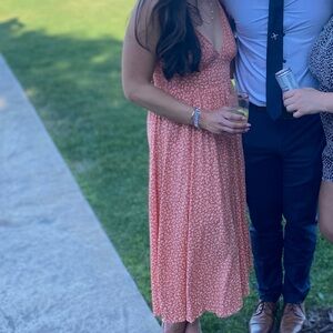 Peach Bb Dakota Floral Midi Dress